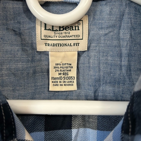 L.L. Bean Men’s Button Down Plaid Flannel Shirt - Picture 3 of 3